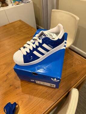 adidas Originals Superstar II Royal Blue Patent Leather Sneakers KH9039